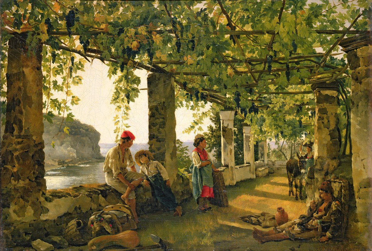 Sarmaşıklarla çevrili veranda, 1828 by Silvestr Fedosievich Shchedrin