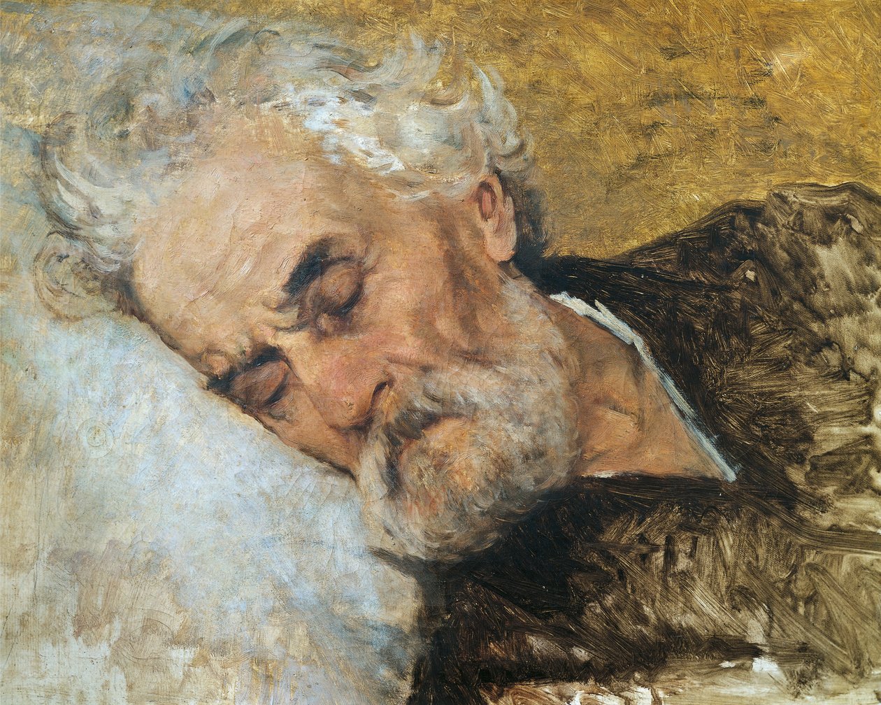 Giuseppe Mazzini ölüyor, Silvestro Lega (1826-1895) by Silvestro Lega