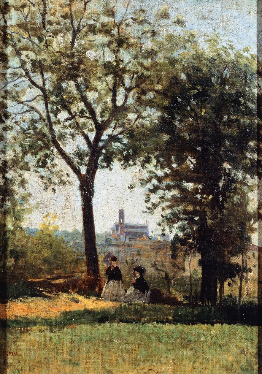 Monte alle Croci, Silvestro Lega (1826-1895) by Silvestro Lega