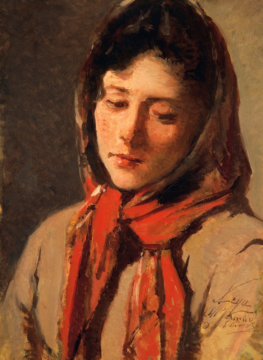 Köylü kız (Kötü kadın), Silvestro Lega (1826-1895) by Silvestro Lega