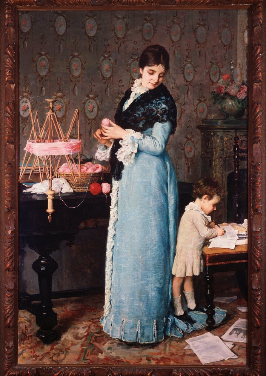 Anne - tuval üzerine yağlıboya by Silvestro Lega