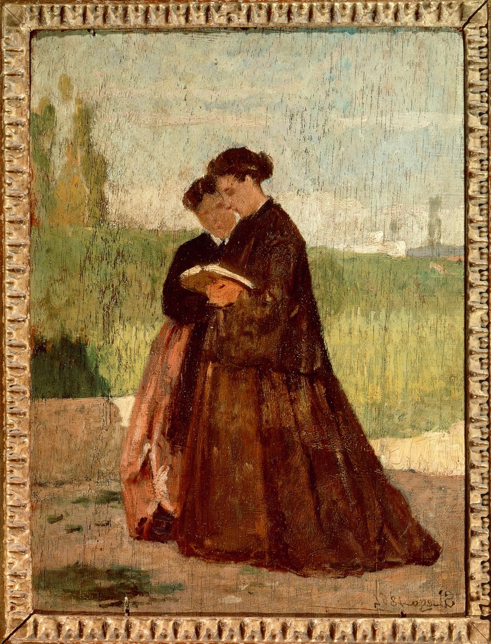 bahçede yürümek by Silvestro Lega