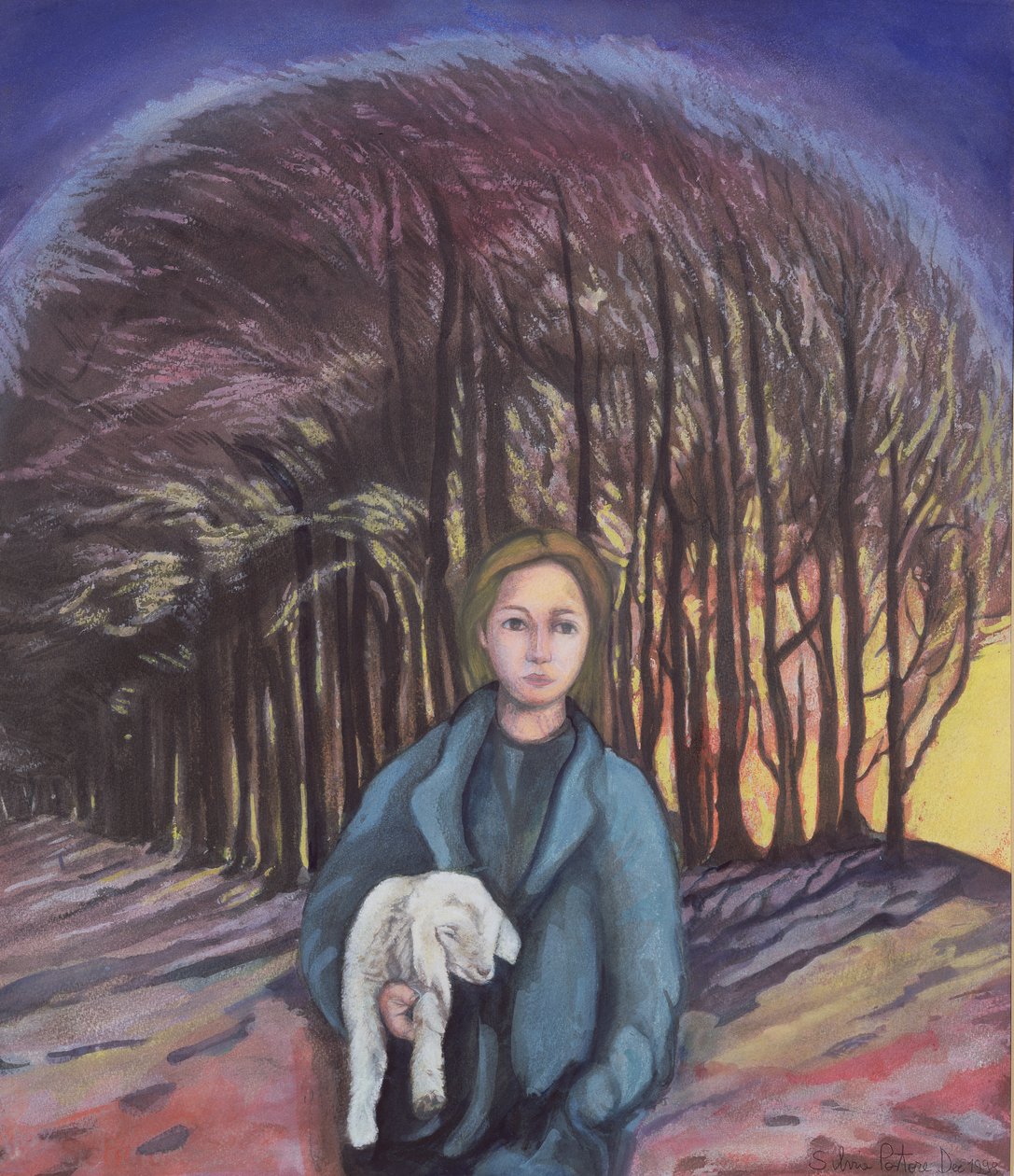 Kuzu, 1999 (kağıt üzerinde wc) by Silvia Pastore