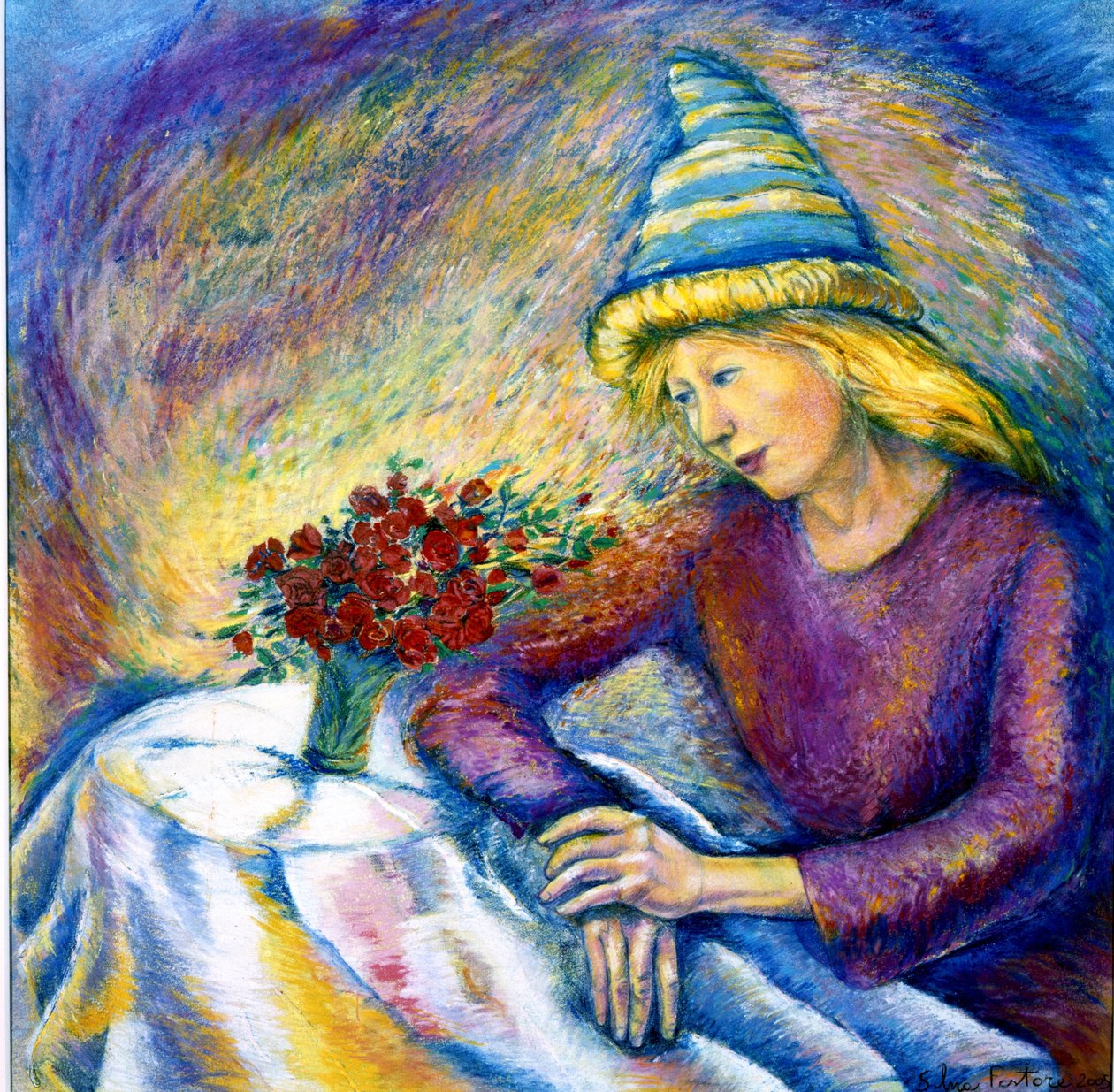 Konuşma, 2005 (pastel) by Silvia Pastore