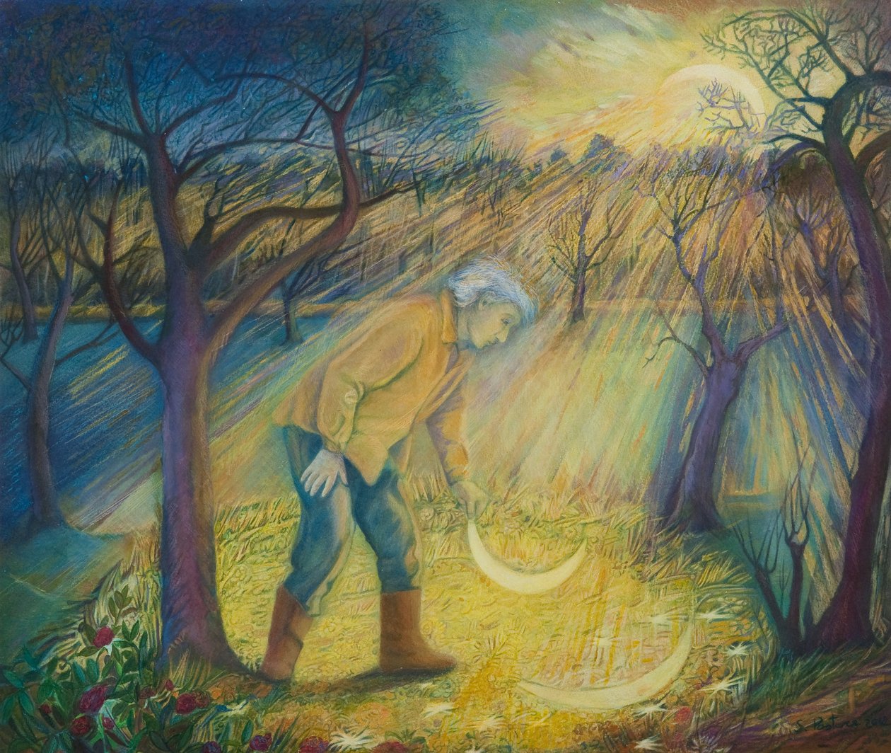 Meyve bahçesinde dün gece, 2012 (karma teknik) by Silvia Pastore