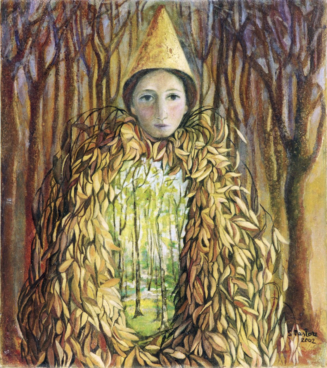 Kış Gündönümü, 2002 (jessolu panelde yağ) by Silvia Pastore