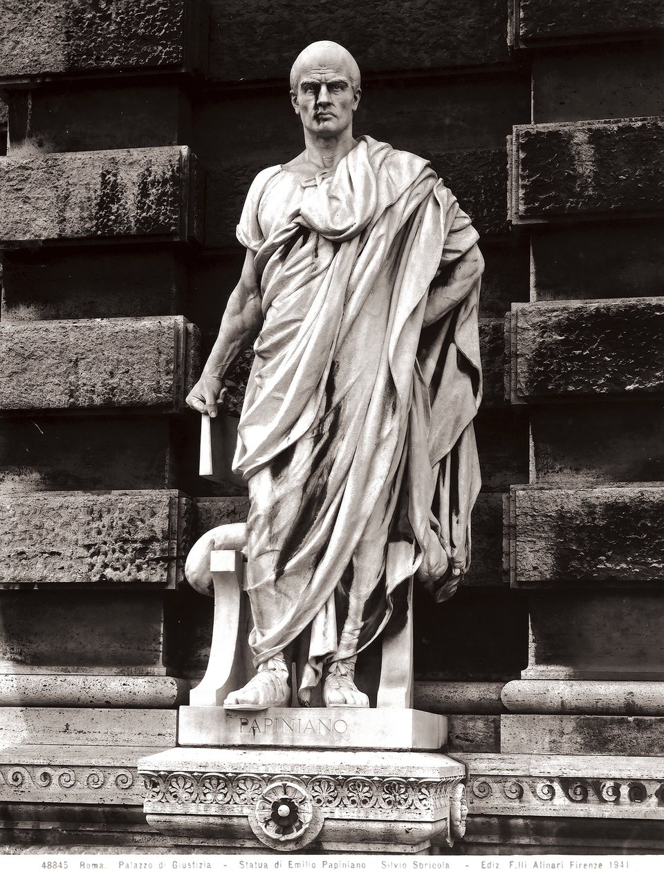 Emilio Papiniano Heykeli (mermer) by Silvio Sbricoli