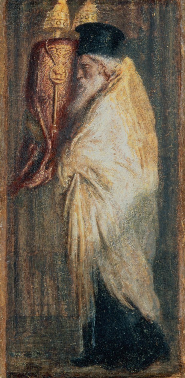 Aaron with the Scroll of the Law, 1875  by Simeon Solomon