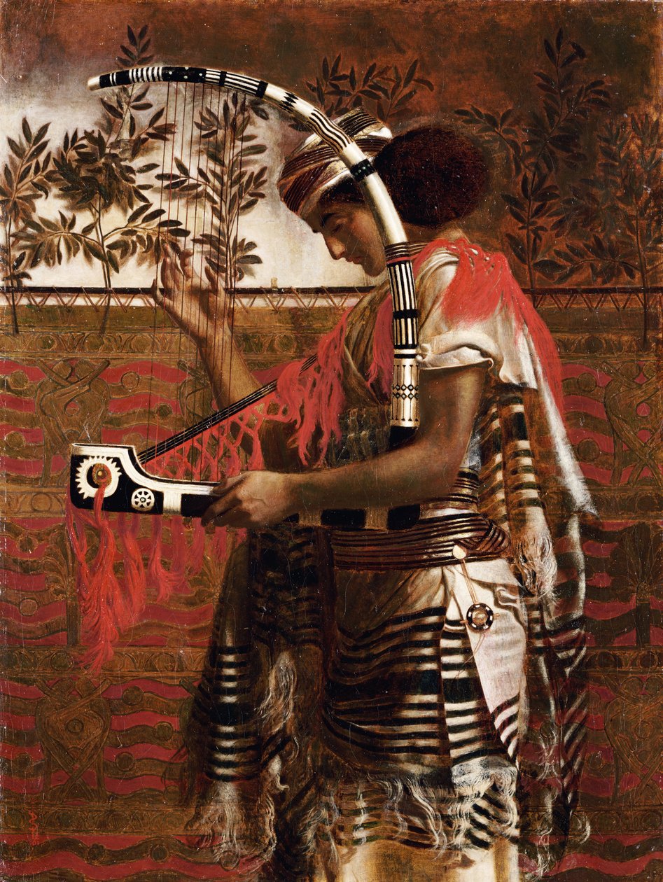 Daha sonra Hosanna olarak adlandırılan Çardak Bayramı sırasında Tapınak Hizmetinde Çalışan Genç Bir Müzisyen, 1862 by Simeon Solomon