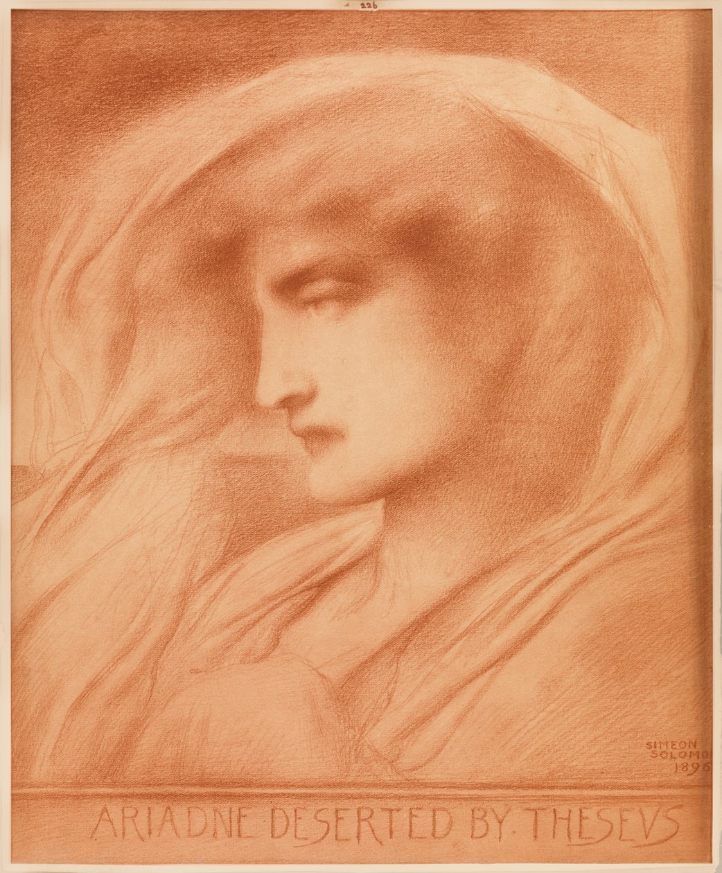 Theseus Tarafından Terk Edilen Ariadne (sepyada fotoğrafik reprodüksiyon) by Simeon Solomon