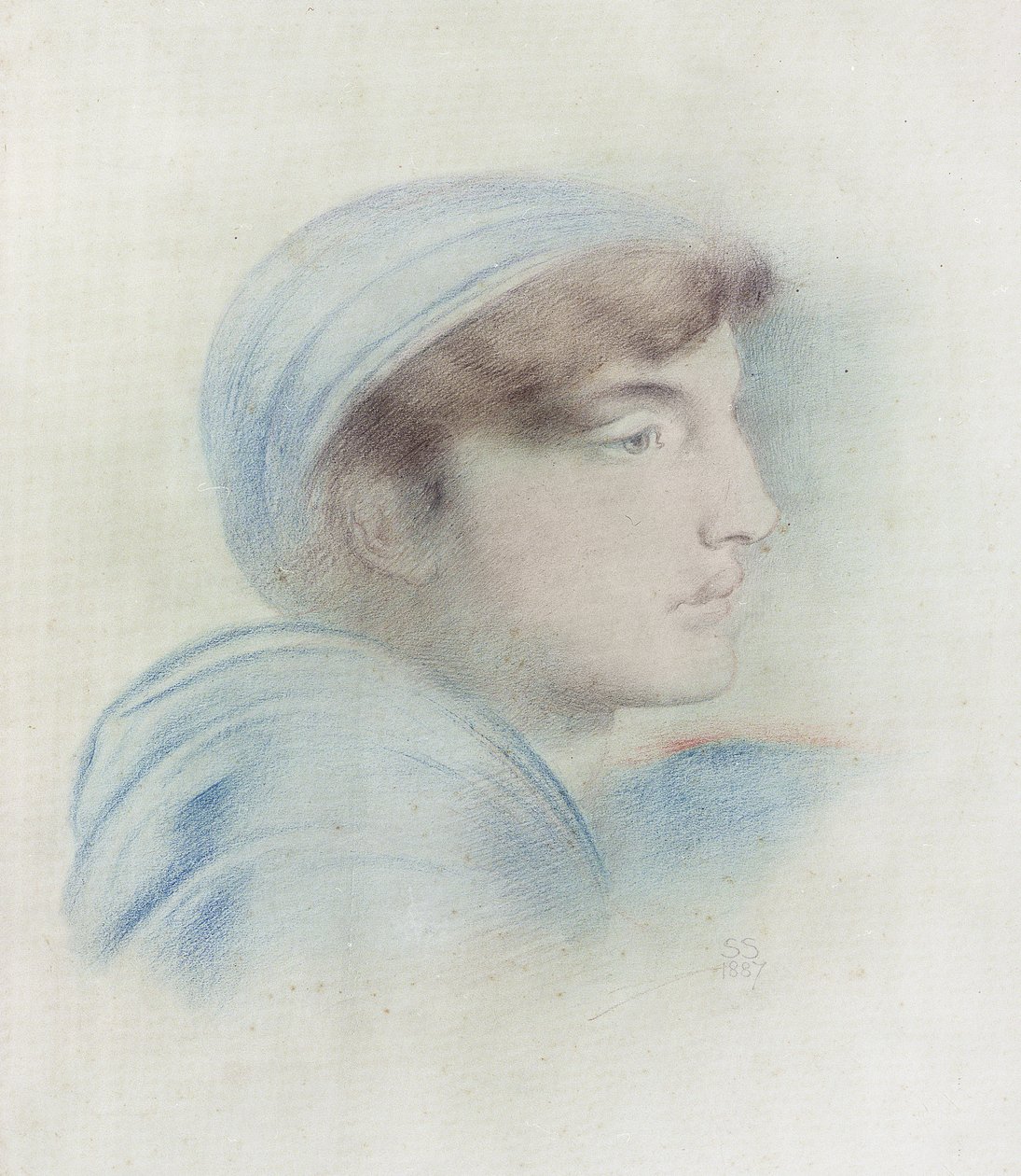 Profilde Figür Çalışması by Simeon Solomon