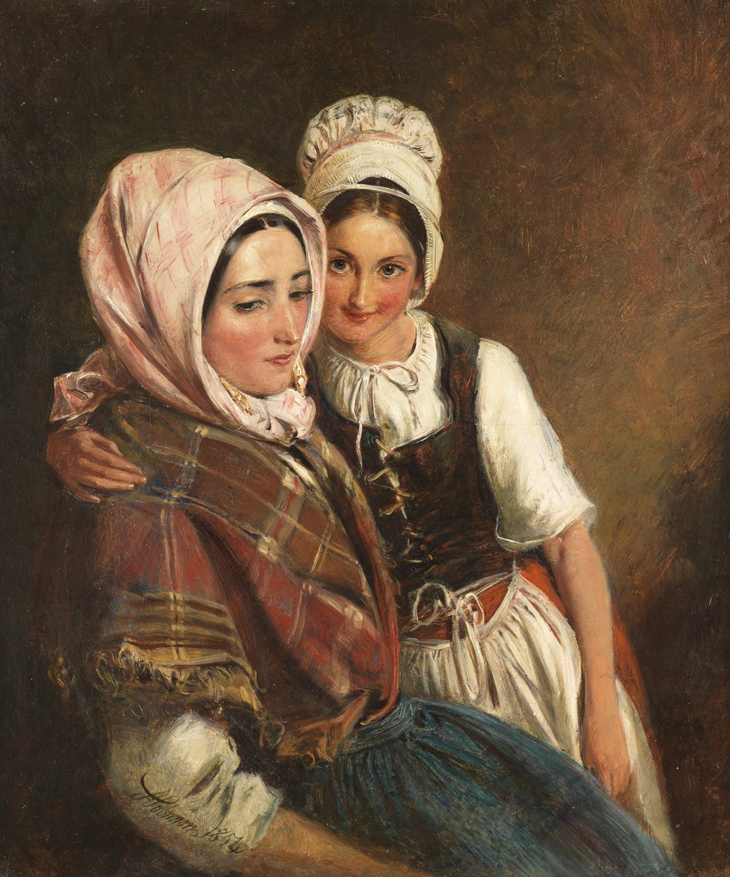 Anne ve Kızı, 1854 by Simeon Solomon