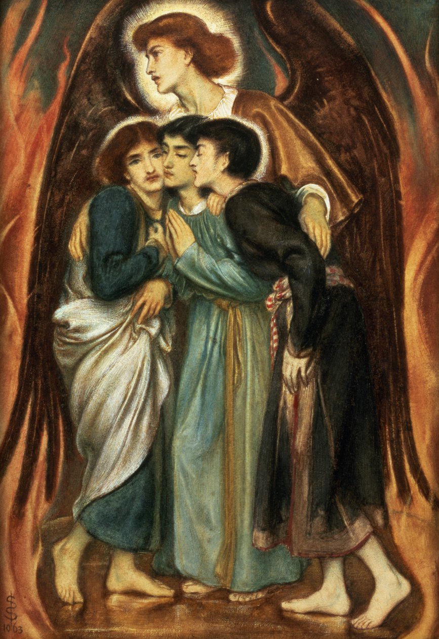 Ateşli Fırında Shadrach, Meshach ve Abednego by Simeon Solomon