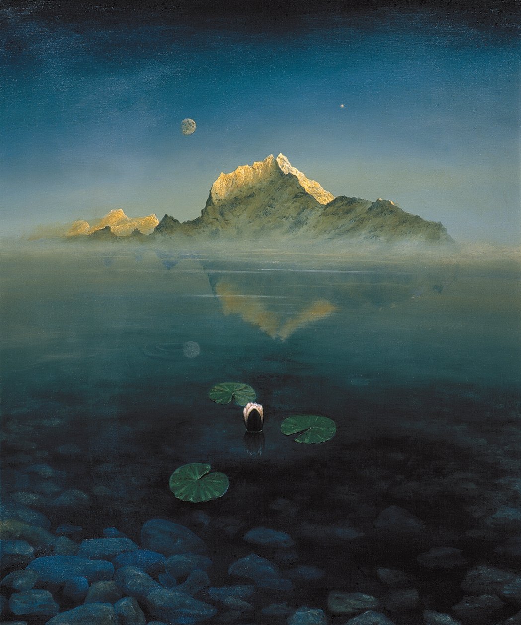 Göl üzerinde dağ by Simon Cook