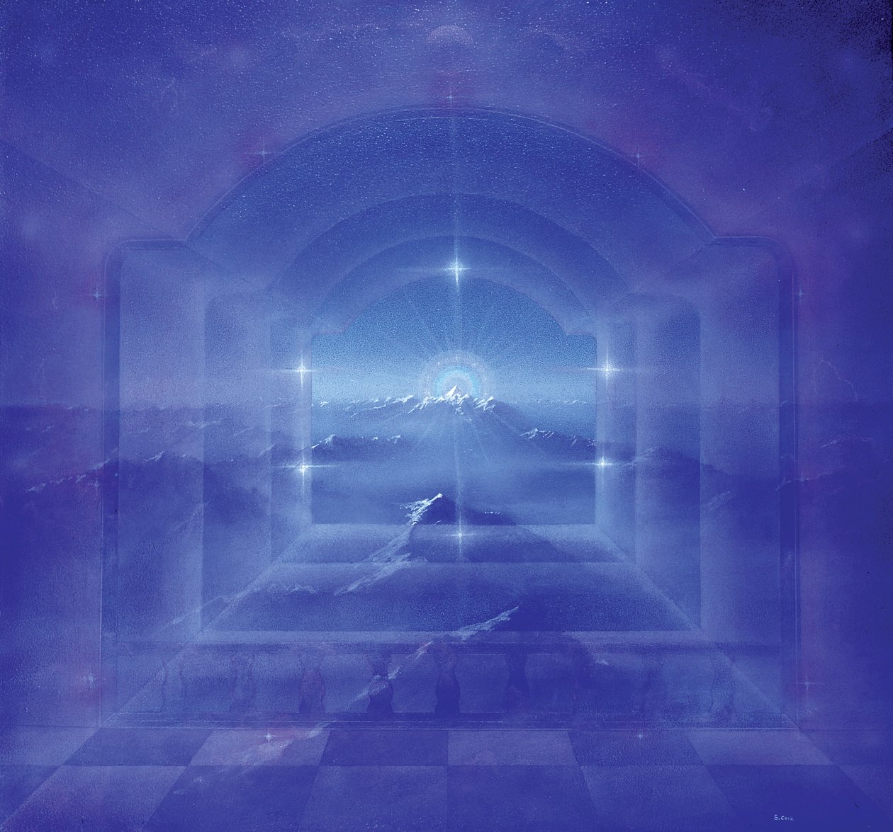 Crystal Worlds sayesinde (tuval üzerine akrilik) by Simon Cook