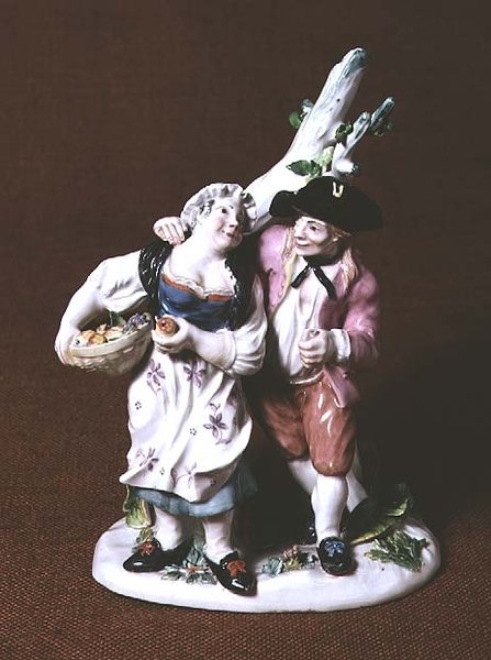 Hoechst köylü grubu, 1752 (porselen) by Simon Feilner