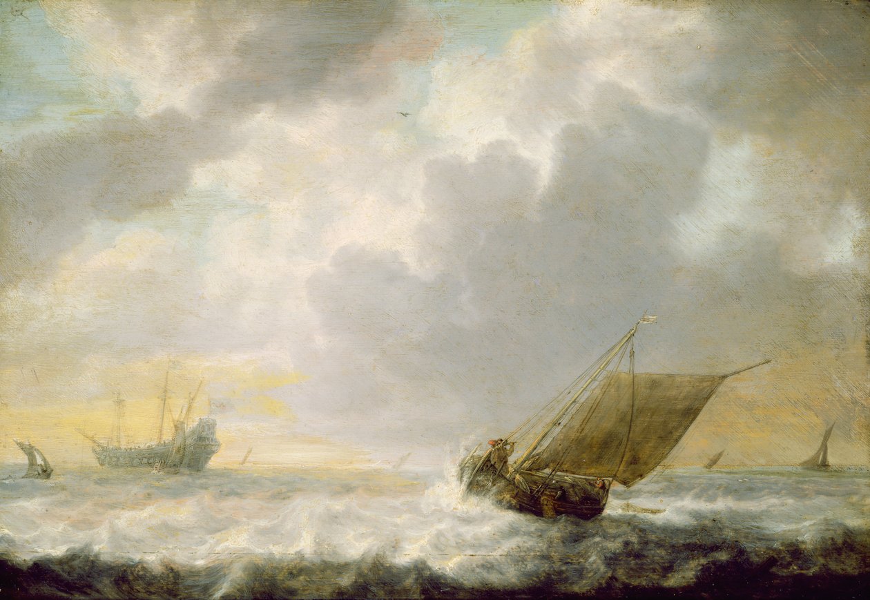 Deniz manzarası, c.1650 by Simon de Vlieger
