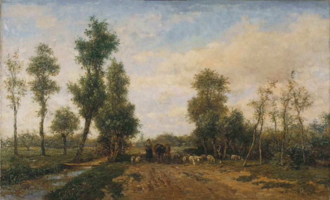 Toprak yol ile manzara by Simon van den Berg