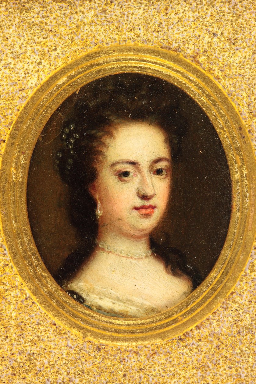 Queen Mary II (parşömen üzerine sulu boya) (ayrıca bkz. 3076024) by Simon (attr.to) Du Bois