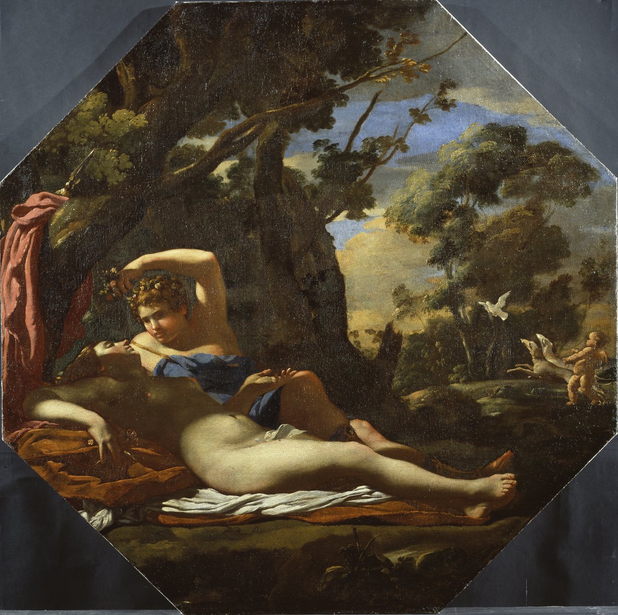 Venüs ve Adonis (tuval üzerine yağlı boya) by Simon (circle of) Vouet
