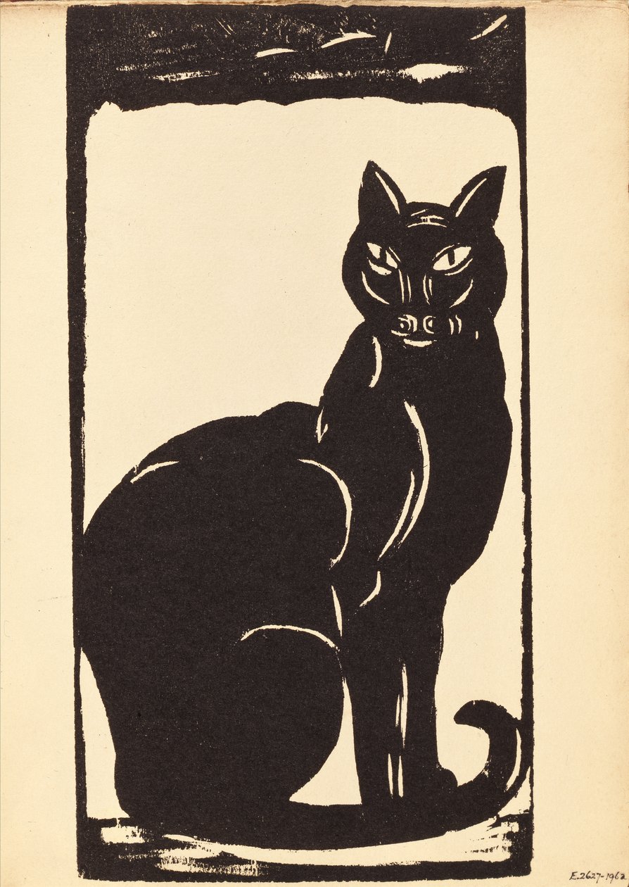 Kara Kedi (tahta baskı) by Simon Albert Bussy