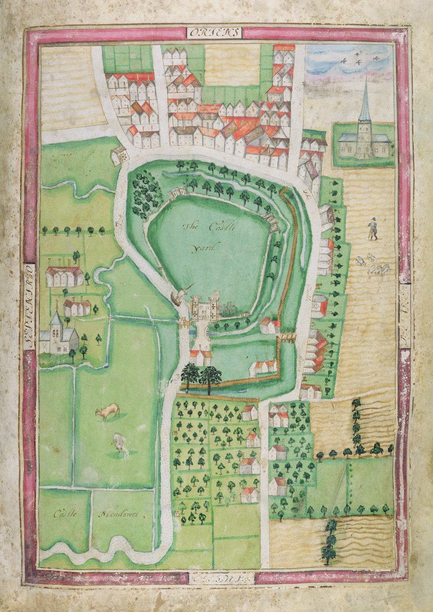 Hertford Castle ve Castle Yard, 
