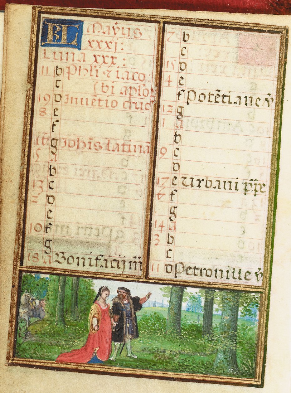Minyatür bir Saatler Kitabından Folio, Roma, Bruges kullanımı by Simon Bening