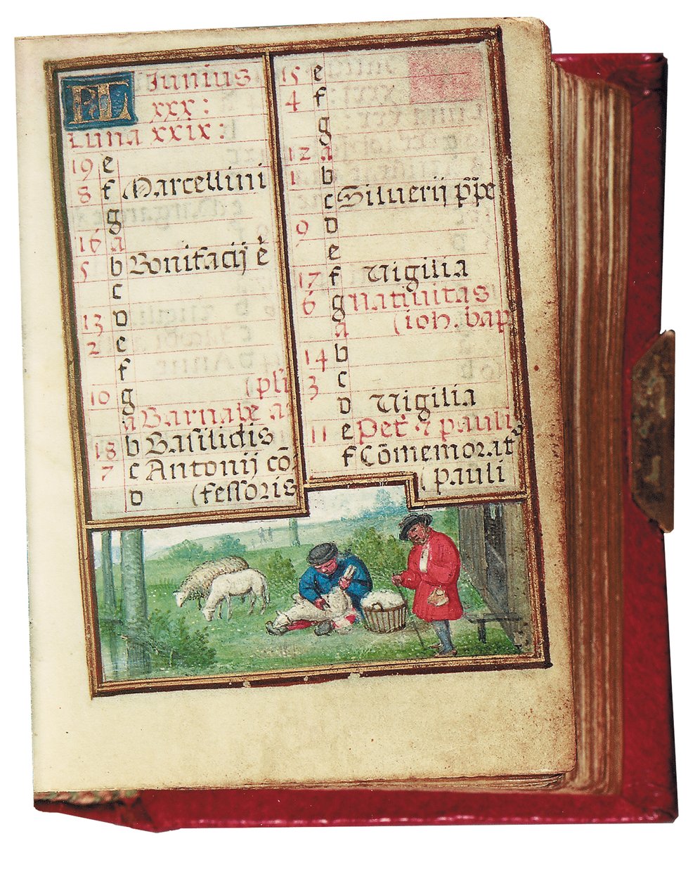 Minyatür bir saat kitabından folio, Roma, Bruges kullanımı, 1530-35 by Simon Bening