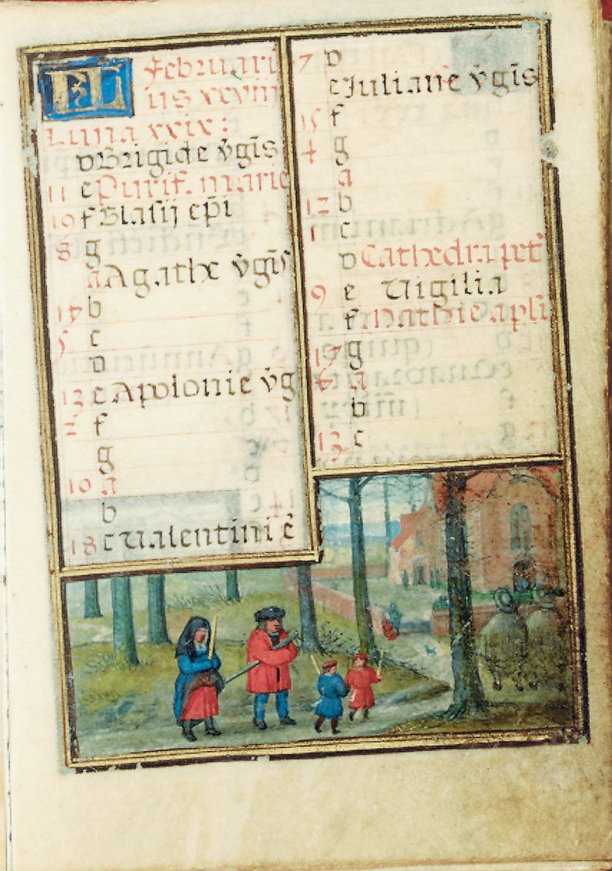 Minyatür bir Saatler Kitabından bir folyo, Roma kullanımı, Bruges, 1530-35 by Simon Bening