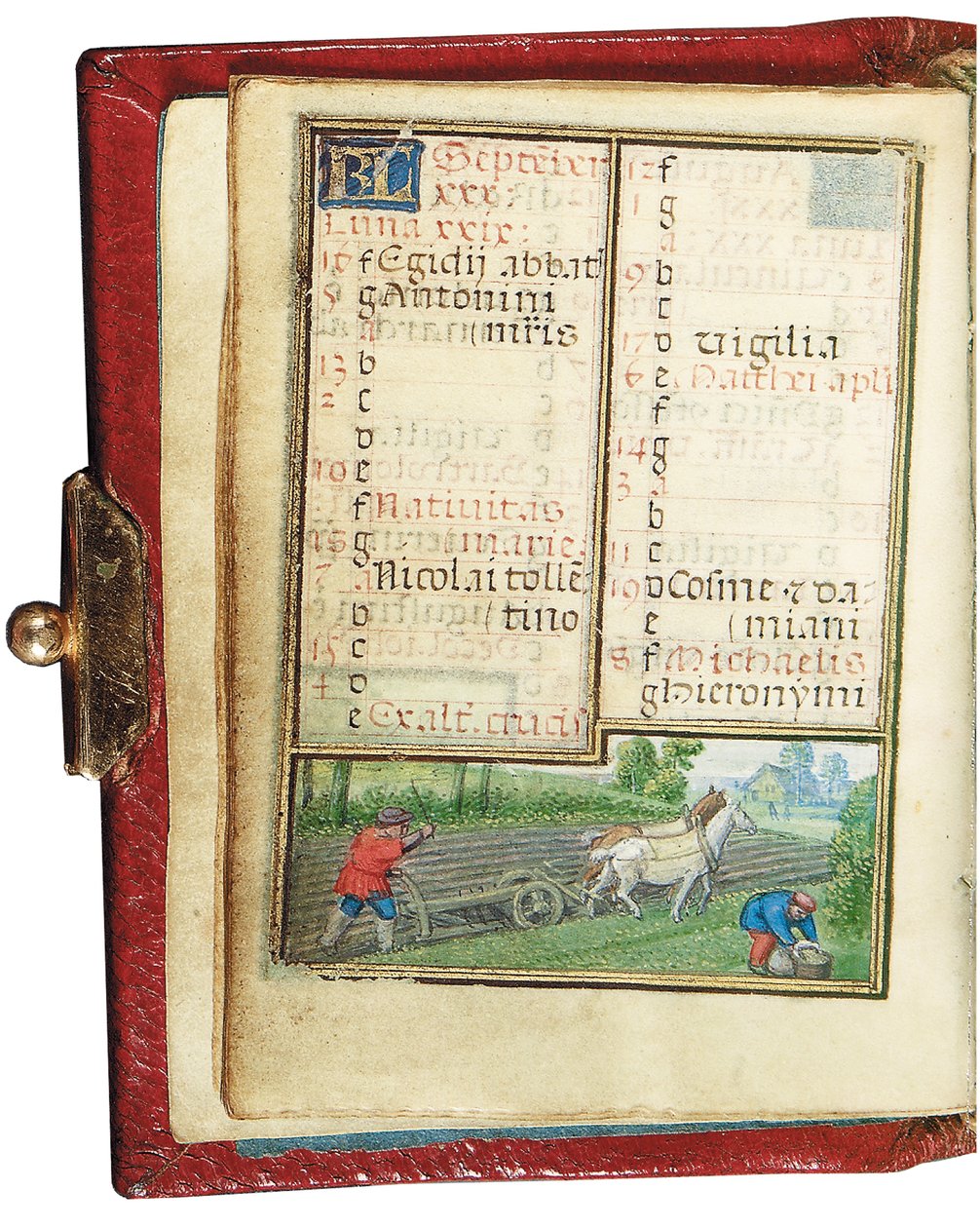 Minyatür bir Saatler Kitabından bir folyo, Roma kullanımı, Bruges, 1530-35 by Simon Bening