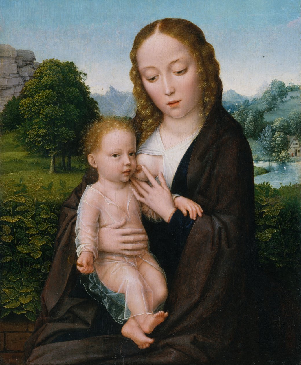 Bakire ve Çocuk, ca. 1520. by Simon Bening