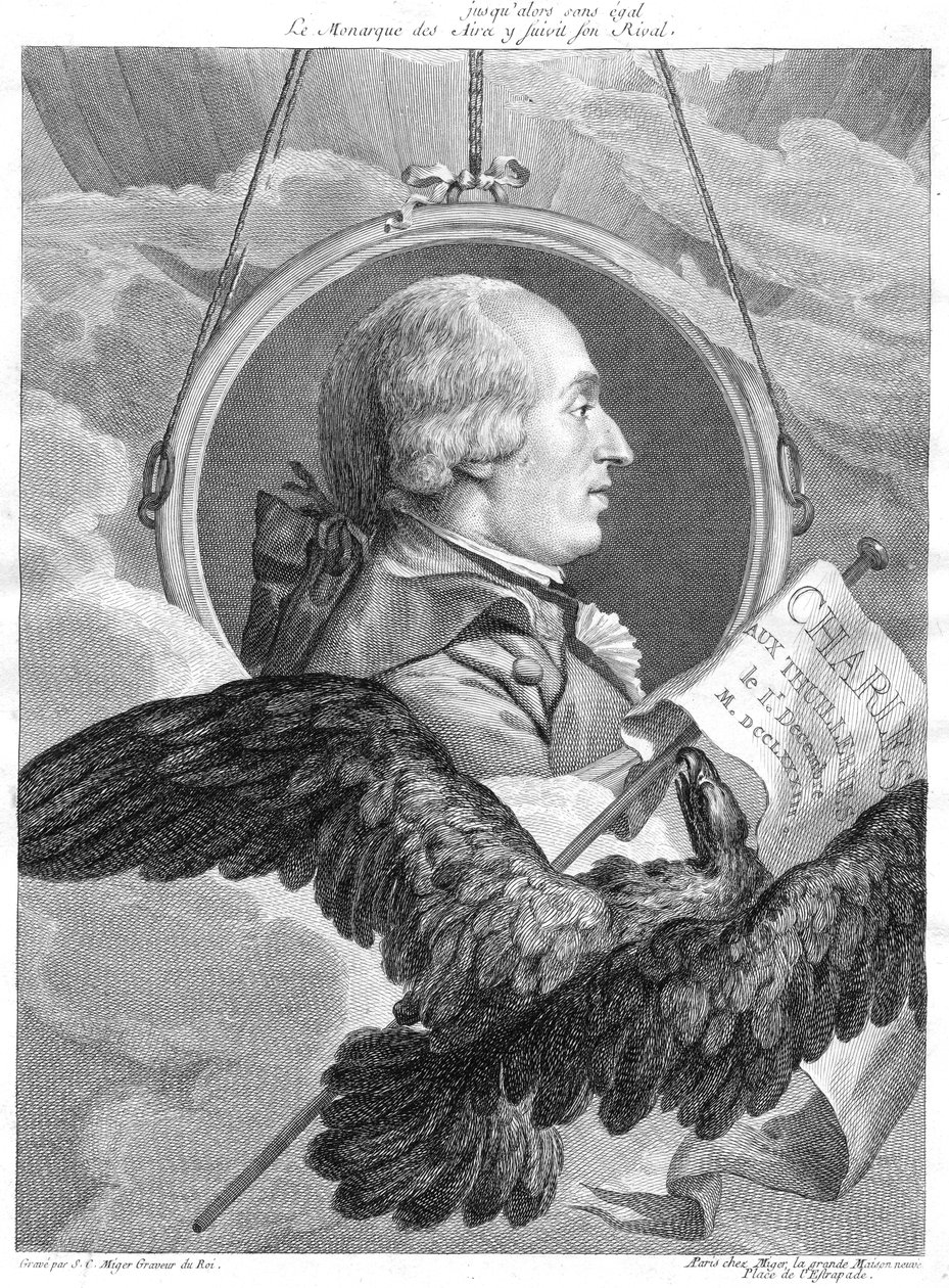 Jacques Alexandre Cesar Charles, Fransız fizikçi, c1783. by Simon Charles Miger