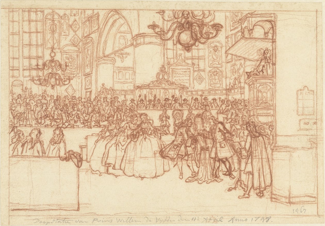 Prens Willem V'nin Vaftizi, 1748 Prens Willem de Vyfde'nin Vaftizi 11 Nisan Anno 1748 (nesnedeki başlık) by Simon Fokke
