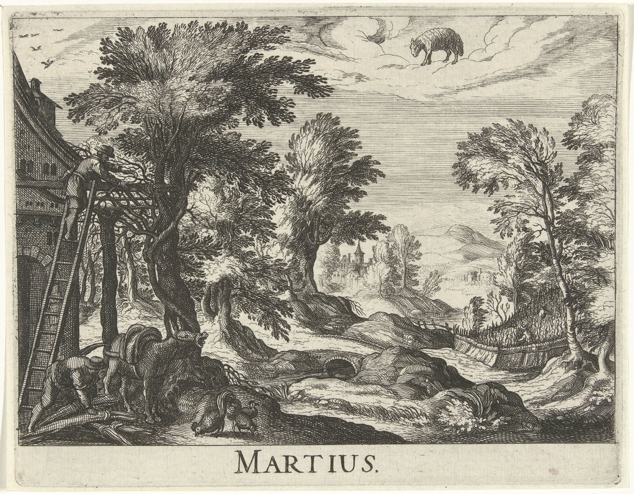 Mart Martius (nesne üzerindeki başlık) On iki ay (dizi başlığı) by Simon Frisius