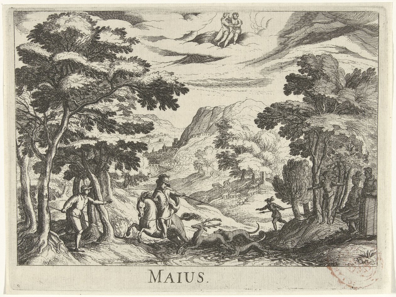 Mayıs Maius (nesne üzerindeki başlık) On iki ay (dizi başlığı) by Simon Frisius