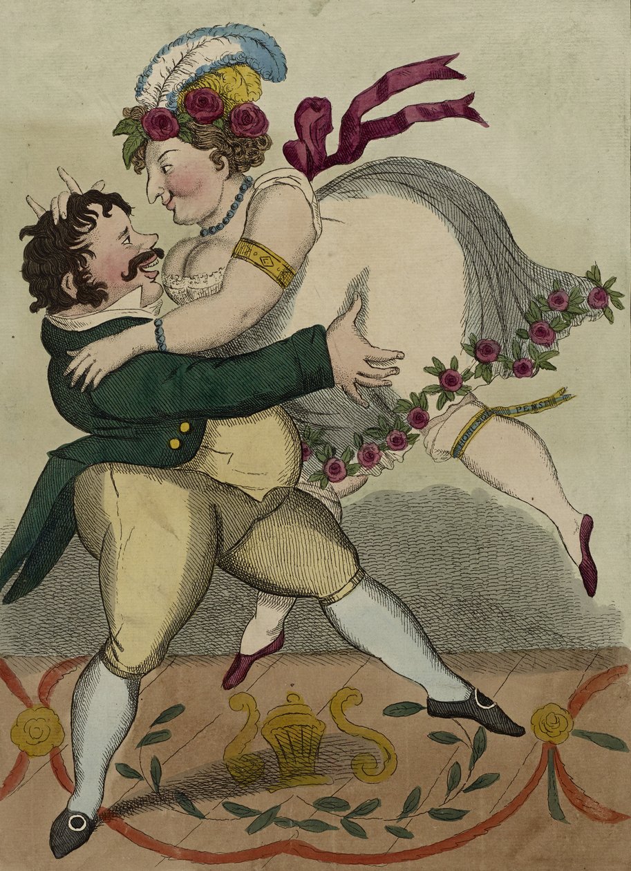 Yeni Alman Valsi, 1818 dolayları (el boyaması gravür) by Simon Hehl