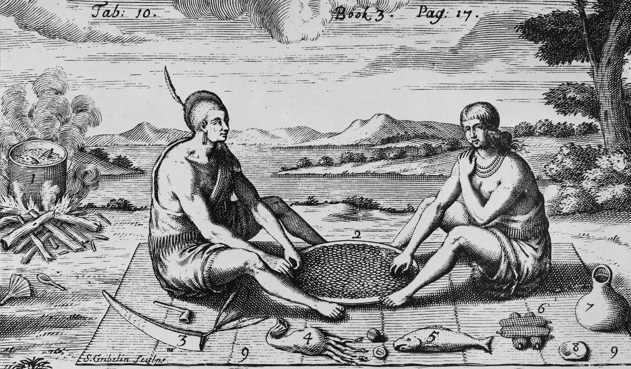 Akşam Yemeğinde Bir Adam ve Karısı, 1705 by Simon II Gribelin