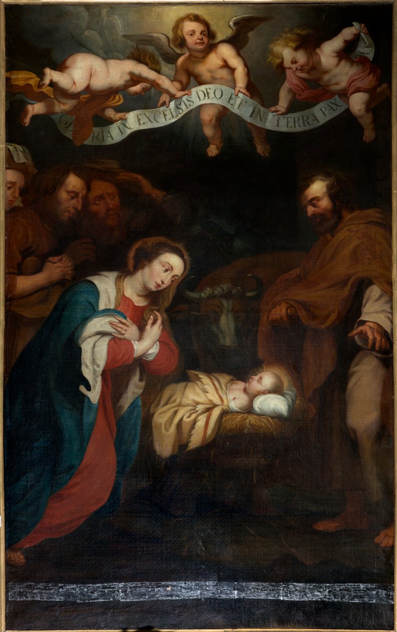 Bölge kilisesi (Saint Laurentius Bölge Kilisesi). İç mekan. kuzey koridoru. Sunak. tablo. "İsa