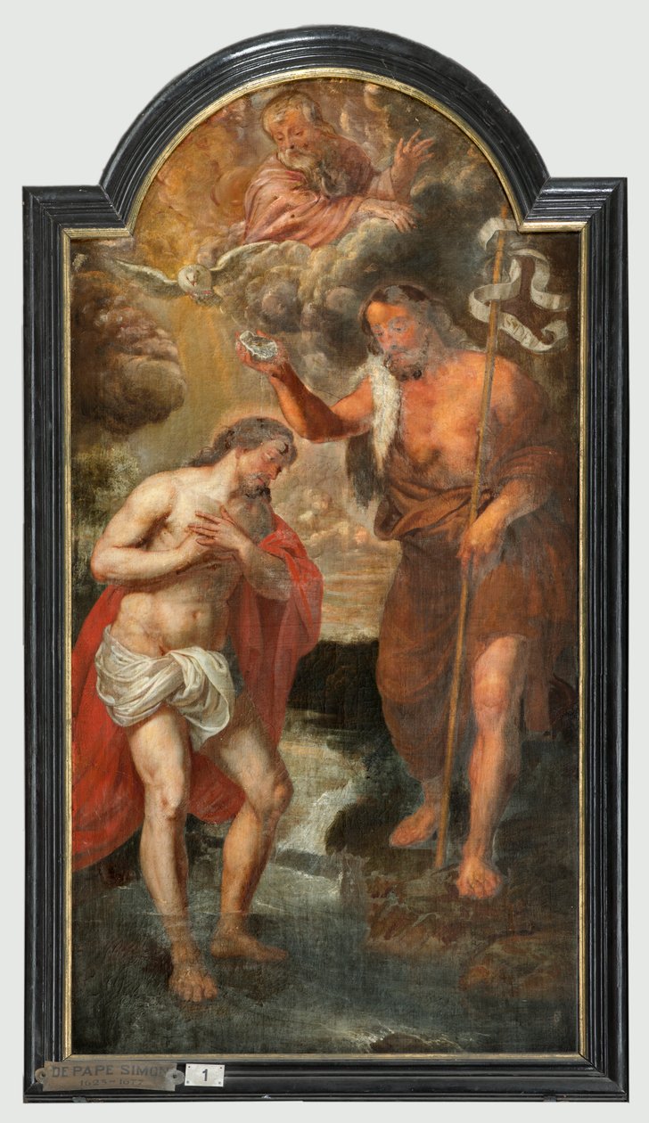 Bölge kilisesi (Sint-Walburgakerk). Boyama, triptik. Simon De Pape (?). Hıristiyan kölelerin Türklere kurtuluşu. by Simon II de Pape