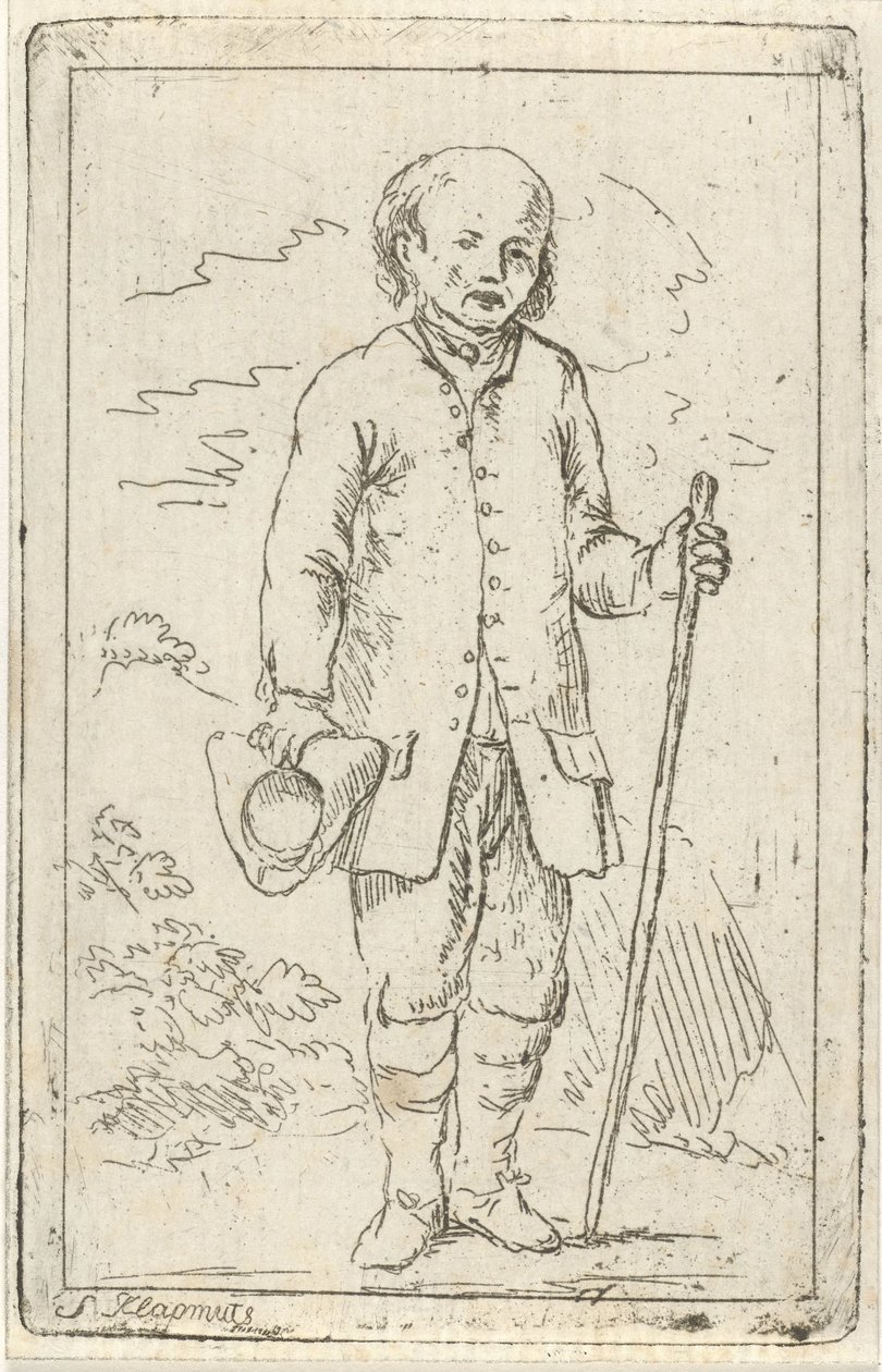 Bastonlu yaşlı adam by Simon Klapmuts