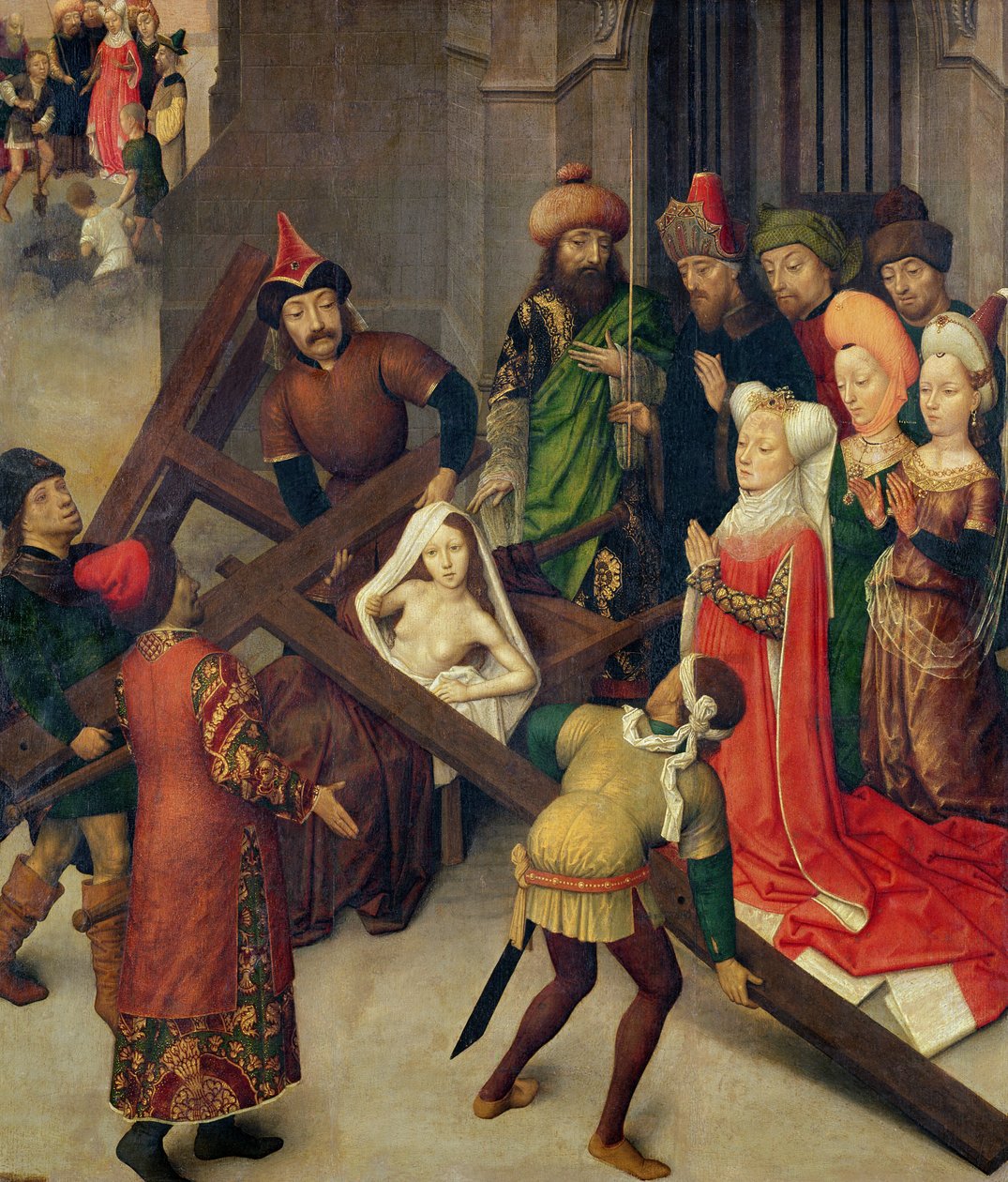 St. Helena ve Gerçek Haç Mucizesi by Simon Marmion