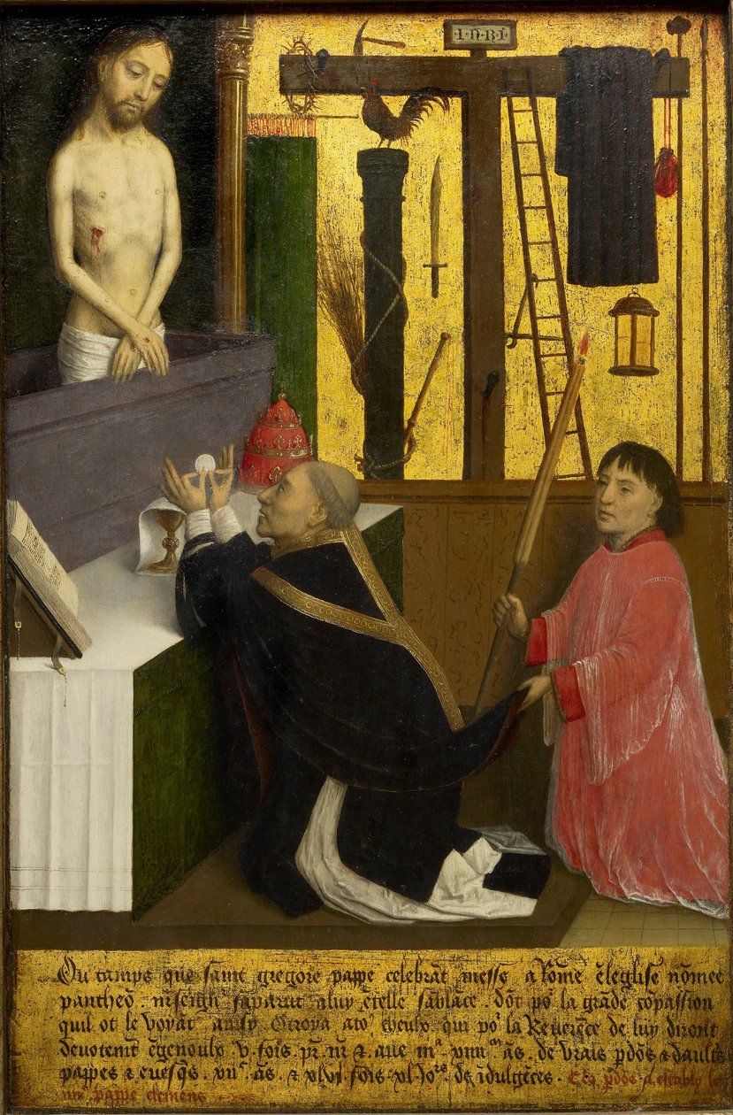 Aziz Gregory Kütlesi - Marmion, Simon (yaklaşık 1425-1489) - yaklaşık 1460 - Ahşap üzerine yağlı boya - 45,1x29,4 - Ontario Sanat Galerisi by Simon Marmion