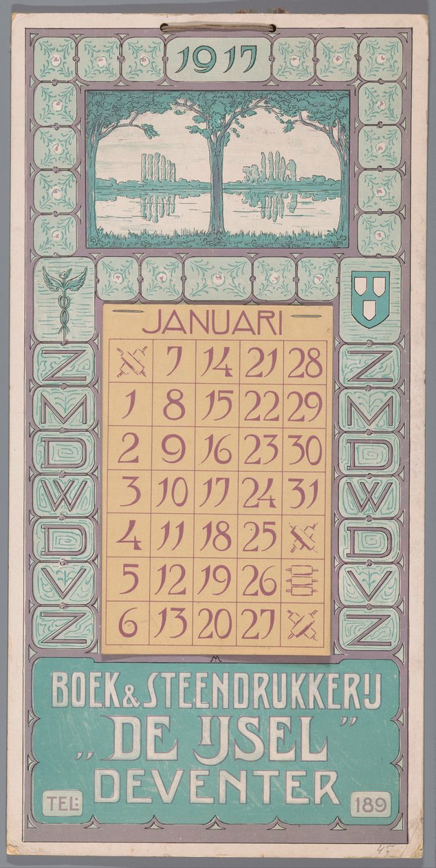 1917 takvimi by Simon Moulijn