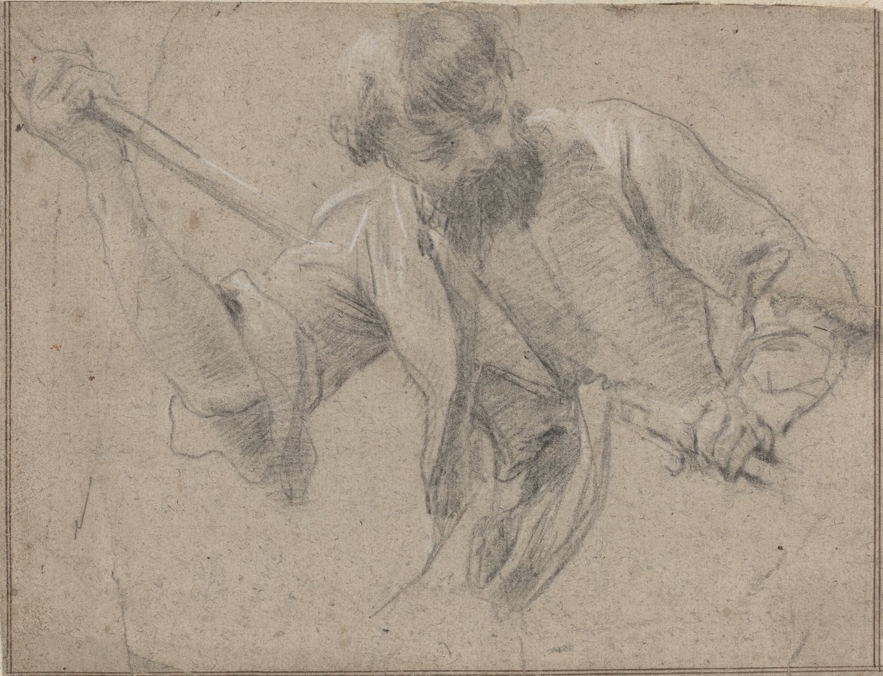 Asalı Sakallı Bir Adam by Simon Vouet
