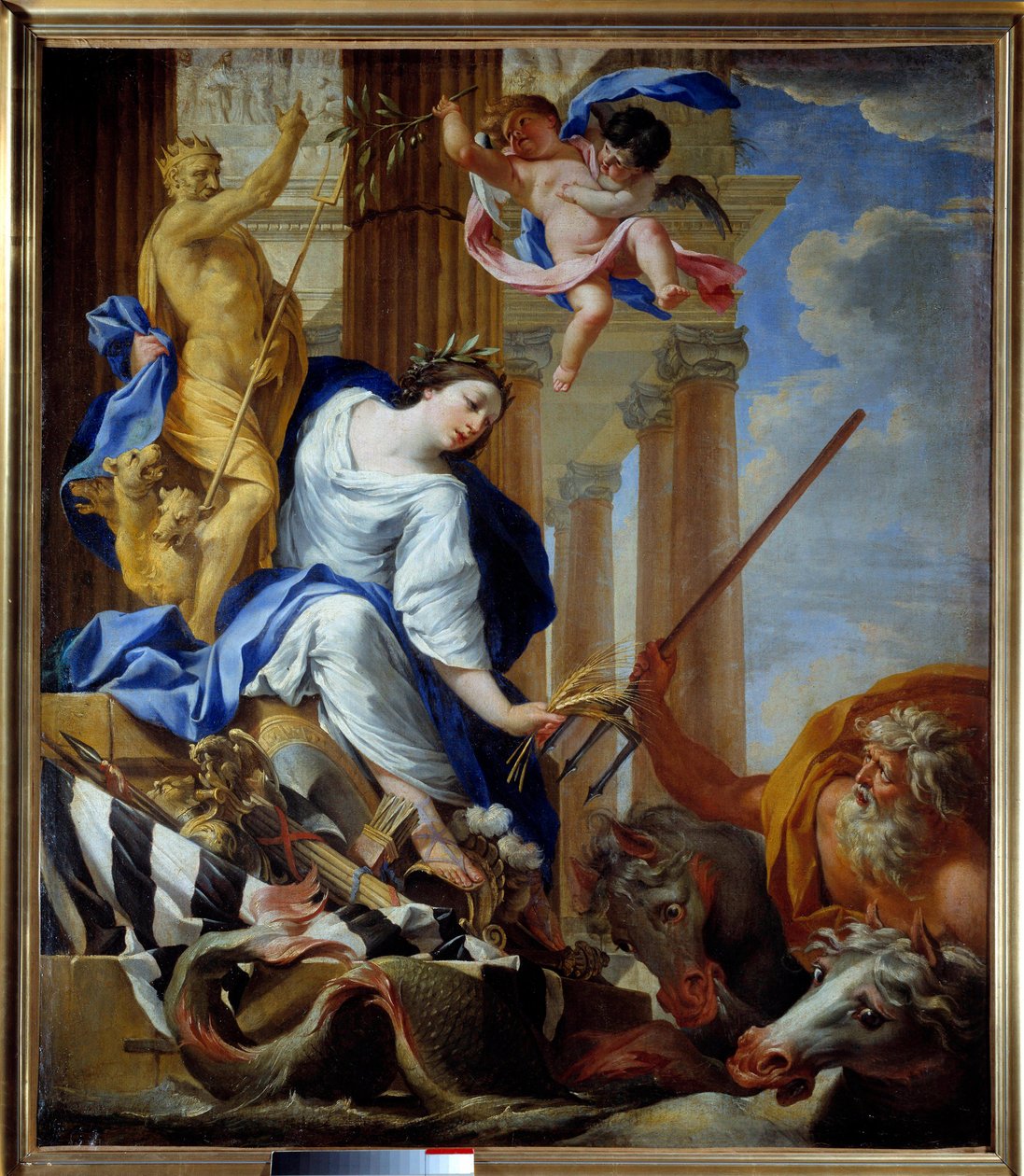 Barışın Yararları Alegorisi Tablosu Simon Vouet (1590-1649) 1645 Cherbourg, Musee Thomas Henry by Simon Vouet
