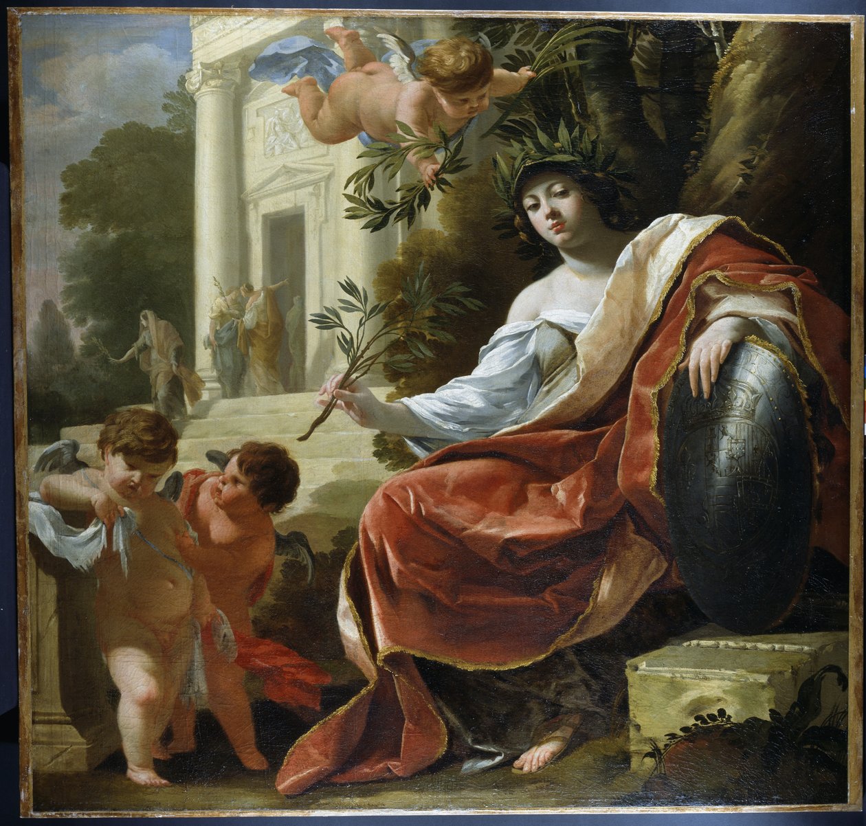 Bir Barış Alegorisi (tuval üzerine yağlı boya) by Simon Vouet