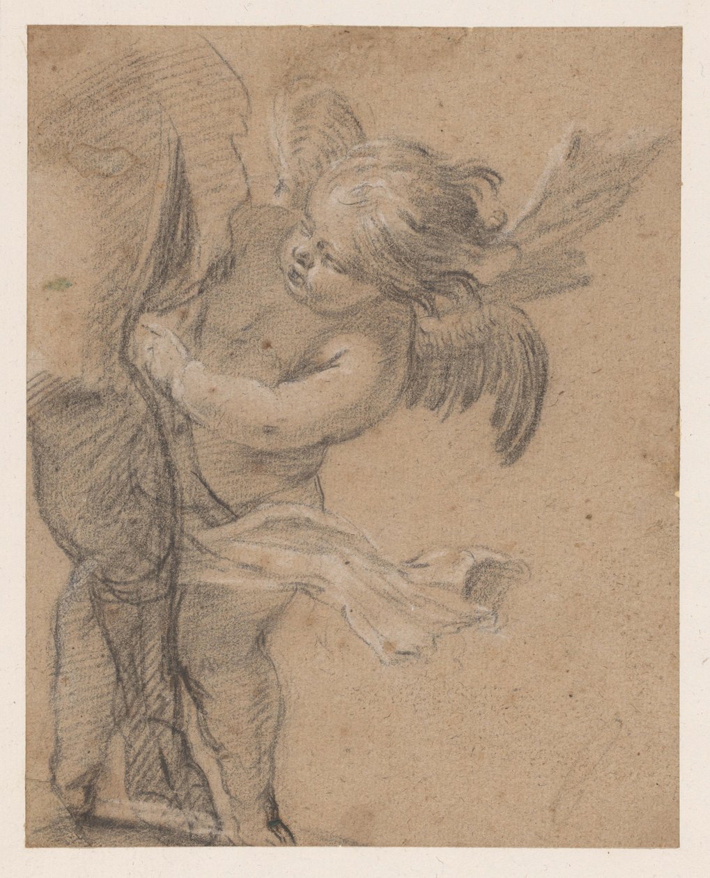 Aziz Rochus'un bacağındaki melek by Simon Vouet