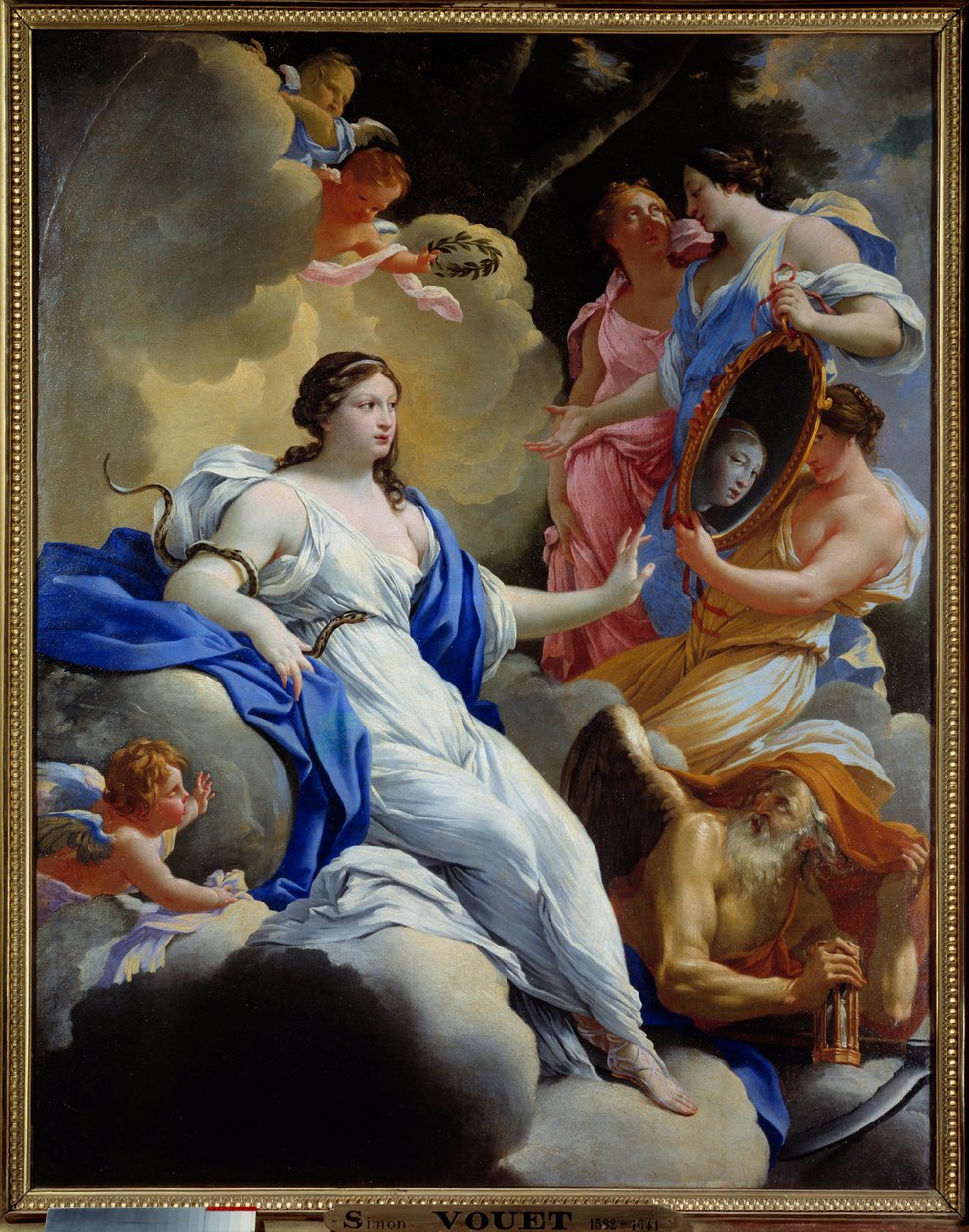 Prudence, Love and Graces Tablosu Simon Vouet (1590-1649) 1645 Güneş. 1.16x0.9 m Montpellier, Fabre Müzesi by Simon Vouet