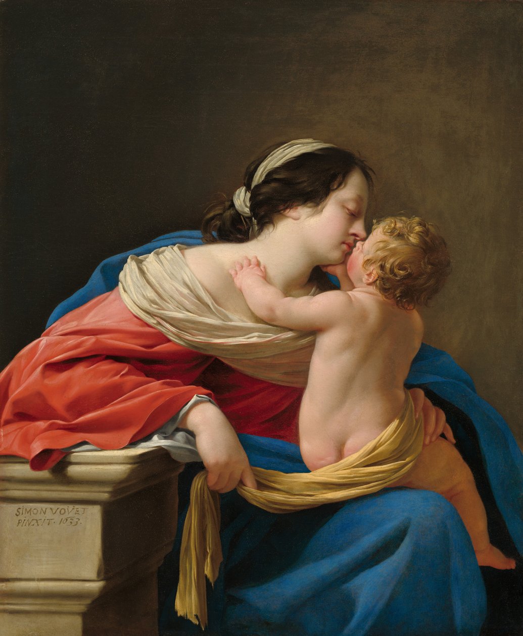 madonna ve çocuk by Simon Vouet