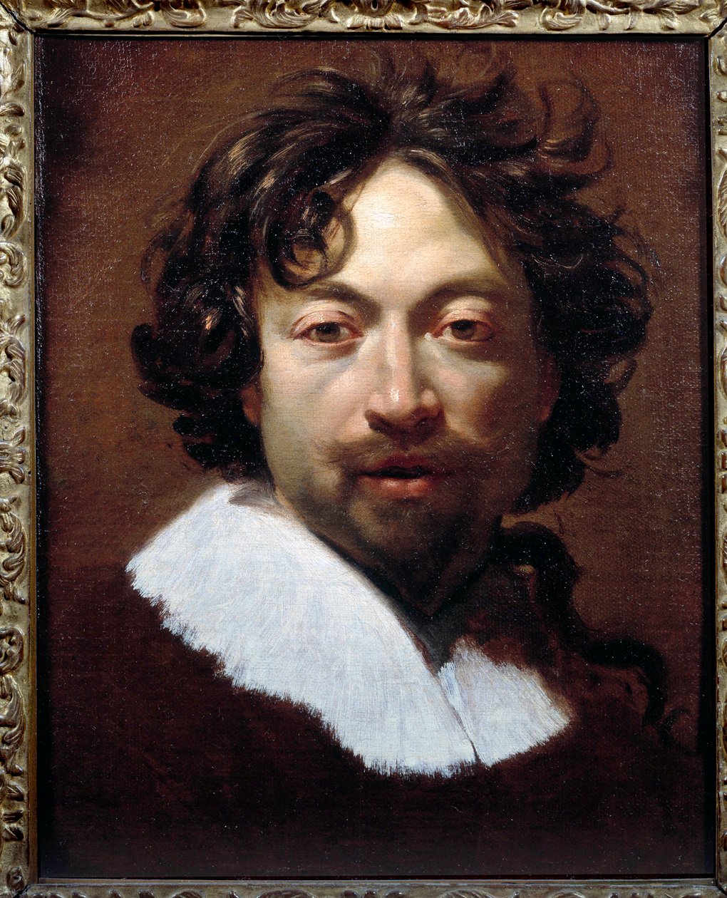 Simon Vouet (1590-1649) yaklaşık 1626-1627, 45x36 cm, Lyon, Güzel Sanatlar Müzesi tarafından yapılan Otoportre Tablosu by Simon Vouet